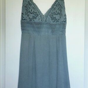 Flirty Sundress with Crochet Embellishment and Open Back